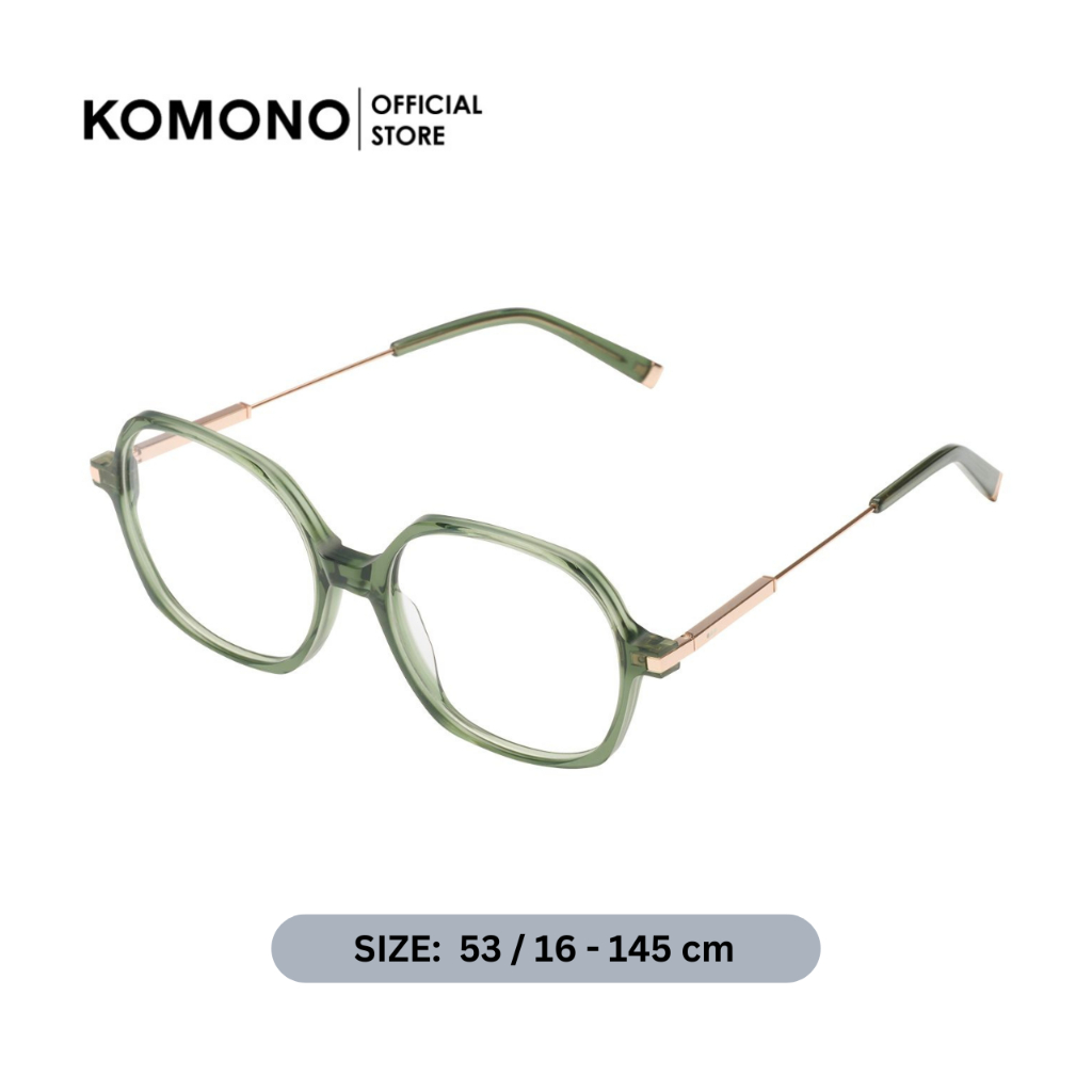 KOMONO Sidney Leaf กรอบแว่นตา ทรงกลมเหลี่ยม สีเขียว