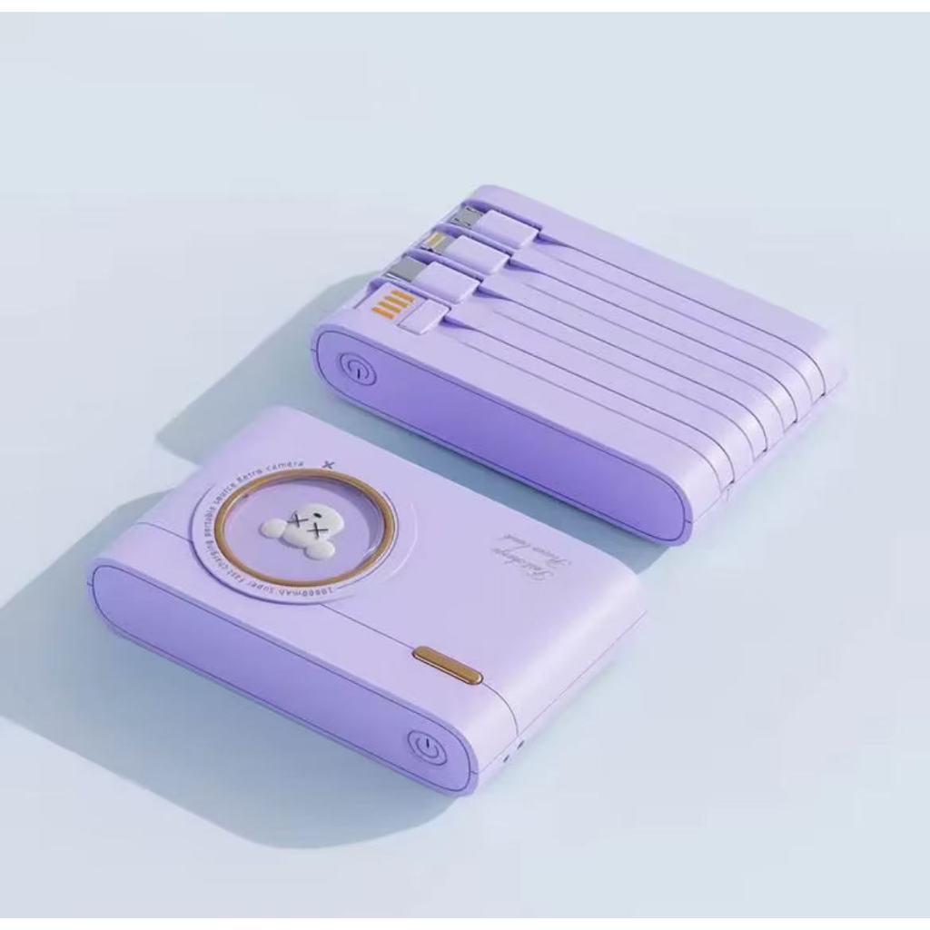 การ์ตูน Powerbank 20000Mah แบตสำรอง มาพร้อมสาย 4 เส้นในตัว พร้อมส่ง ลายการ์ตูน LED ใช้สะดวกชาร์จรวดเร็วทันใจ ️พาวเวอร์แบ - รูปที่ 7