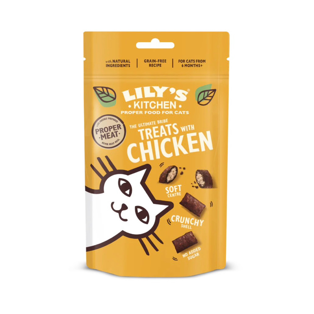 🇬🇧พร้อมส่ง Petbite 🐱Lily’s kitchen ขนมสำหรับแมว นำเข้าจากอังกฤษ รส TREATS WITH CHICKEN (60G)