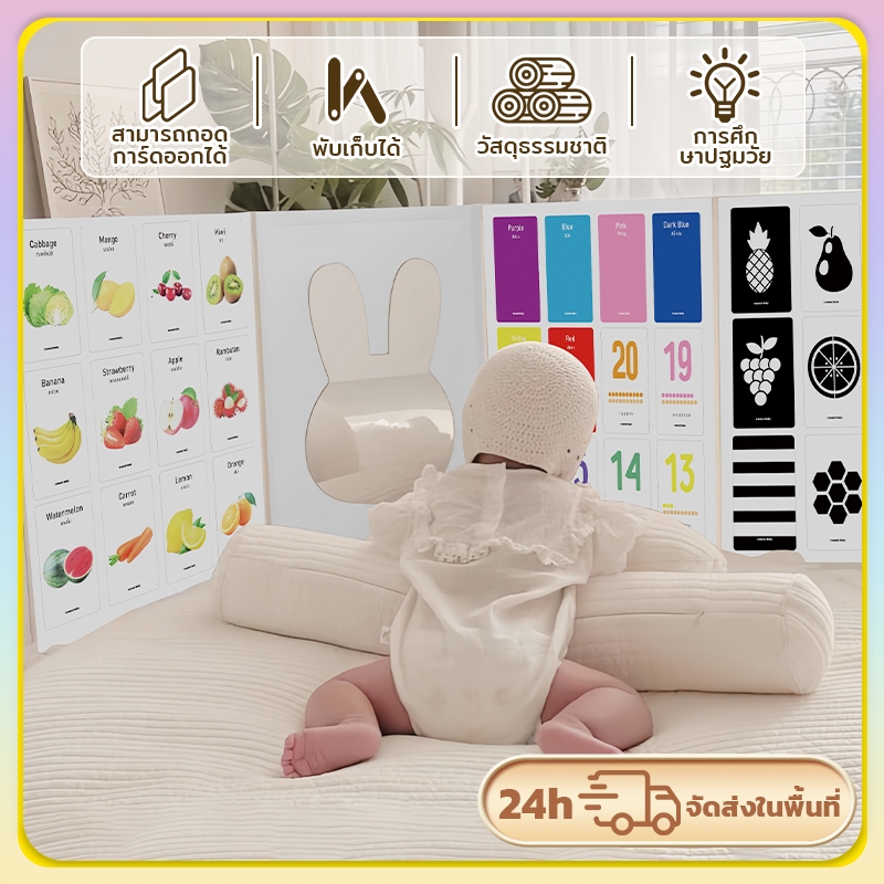 Newborn Flash Card แฟลชการ์ด ขาวดำกระตุ้นพัฒนาการ 0-6 เดือน การ์ดเด็กทารกแรกเกิด