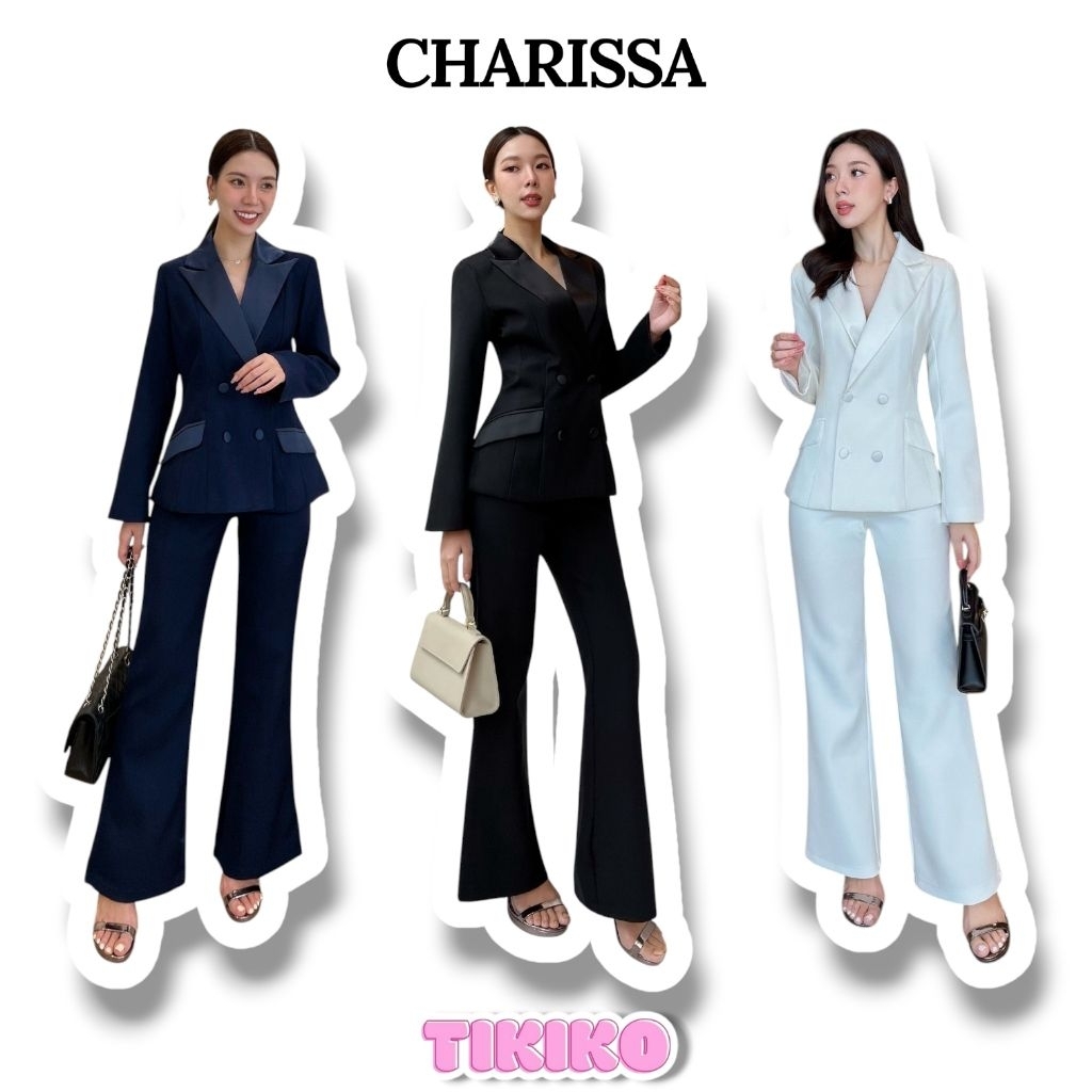 [โค้ด Shopee Video] CHARRISSA สูทปกเงา + กางเกง 10041