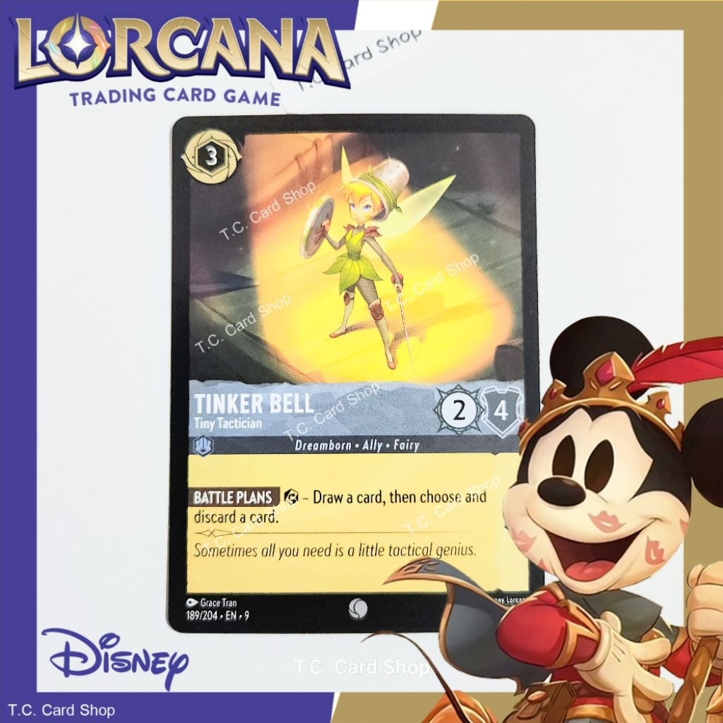 Tinker Bell - Tiny Tactician - 189/204 C - Disney Lorcana  (ดิสนีย์ ลอร์คาน่า) (Fabled)