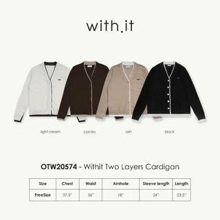 Withit Double Layers Cardigan With Black Label คาร์ดิแกนพรีเมี่ยม - OTW20574