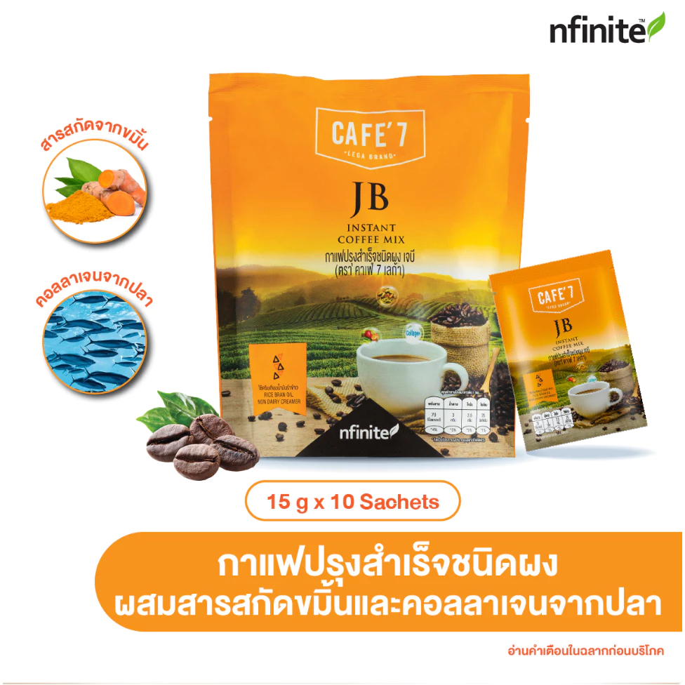 กาแฟอร่อยมาก CAFE' 7 JB เลกาซี่ Legacy Reborn ช่วยดูแลกระดูก กาแฟลาเต้
