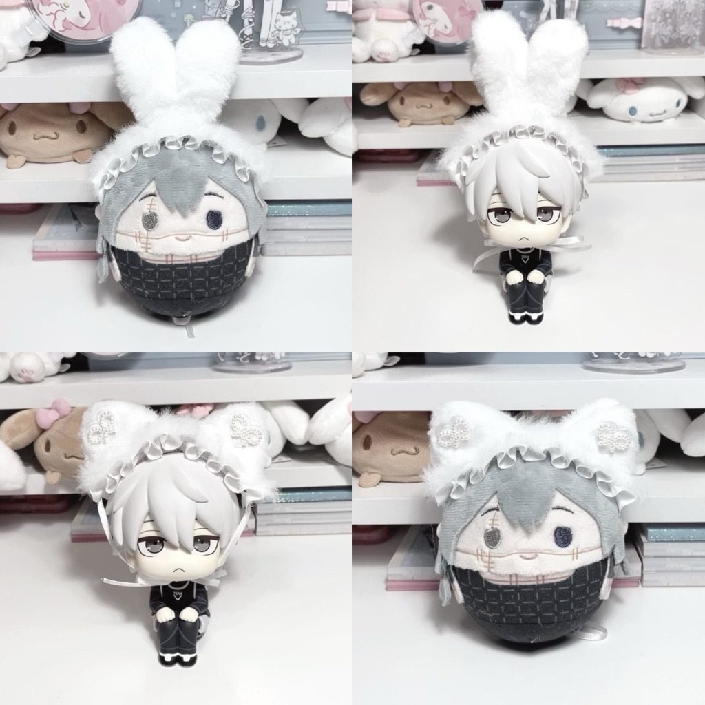 จัดส่ง 1-3 วัน ชุดตุ๊กตา10cm ที่คาดผมแฮนเมด หูแมวน่ารัก หูกระต่าย