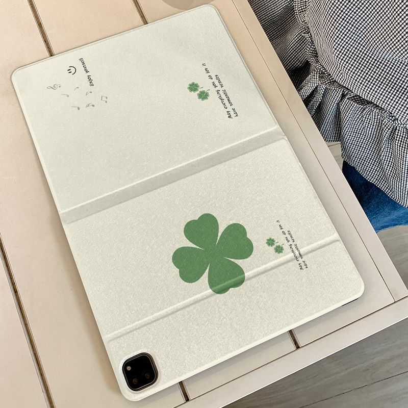 เคสไอแพด หมุน 360° วัสดุPC โคลเวอร์สี่แฉกนำโชค Gen10 Gen9 Gen8 Air7 13“ สำหรับ iPad Air5 Air4 Pro11 ราคา ถูกที่สุด ดีลบีเคเค แกลเลอรีภาพที่ 3
