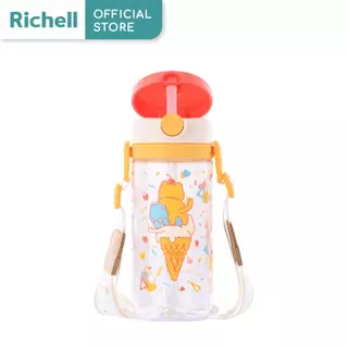 Richell (ริเชล) AXSTARS แก้วหลอดดูดกันสำลัก คว่ำไม่หก 450 มล. พร้อมสายคล้องคอ