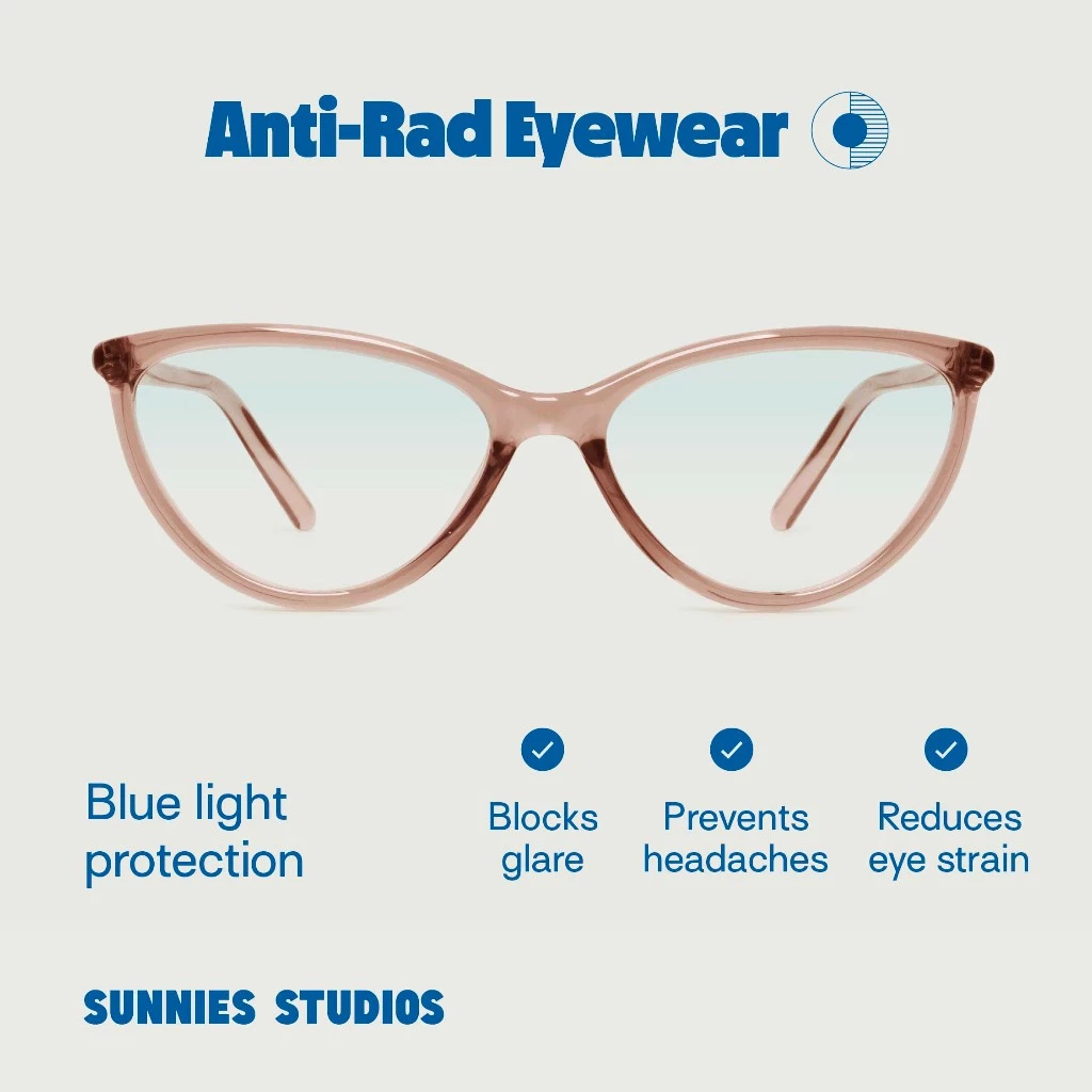 Sunnies Studios Anti-Rad Eyewear Fran (แว่นตากรองแสงสีฟ้า ไม่มีค่าสายตา สำหรับยูนิเซ็กส์)