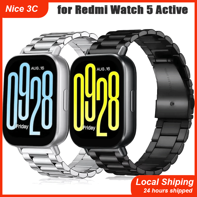 เคส + สายรัดโลหะสำหรับ Redmi Watch 5 Active lite เคส TPU นุ่มสำหรับ Redmi Watch3active 3 Lite สายรัดสแตนเลส
