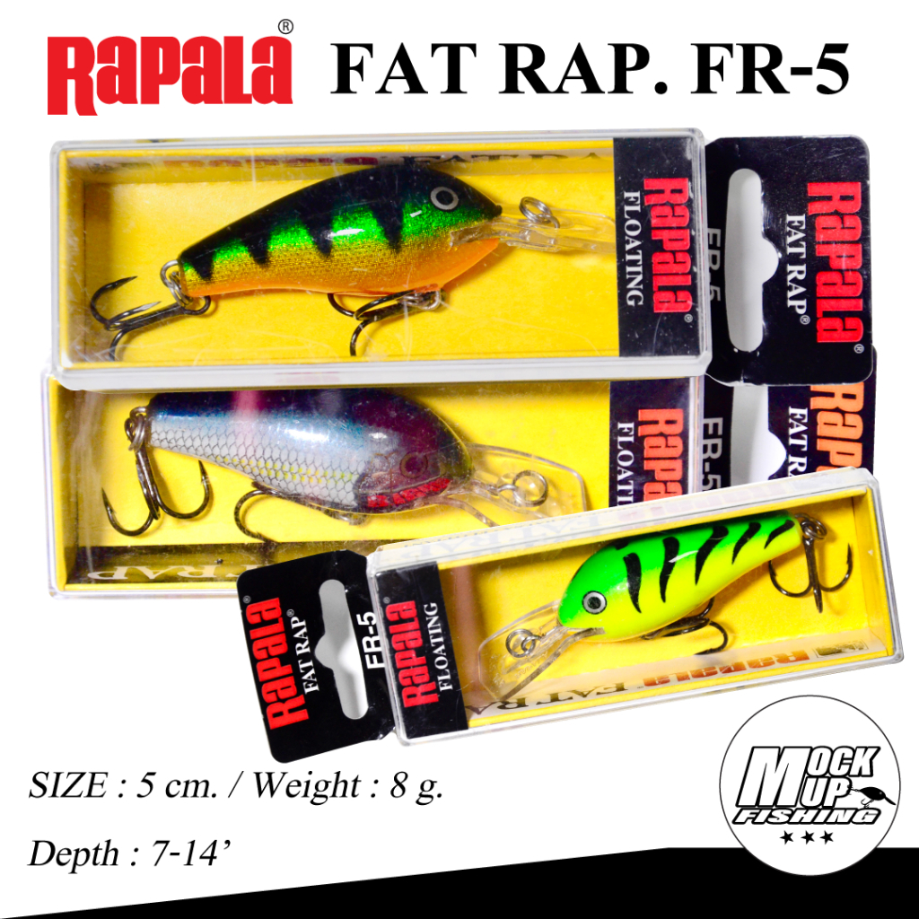เหยื่อปลอม RAPALA FAT RAP (FR-5) ขนาด 5 ซม. เหยื่อดำลึก