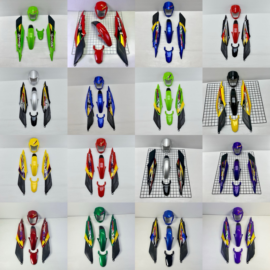 ชุดสีแฟริ่ง โซนิคตัวเก่า Sonic125 ปี2000-2003  5ชิ้น พร้อมติดสติ๊กเกอร์