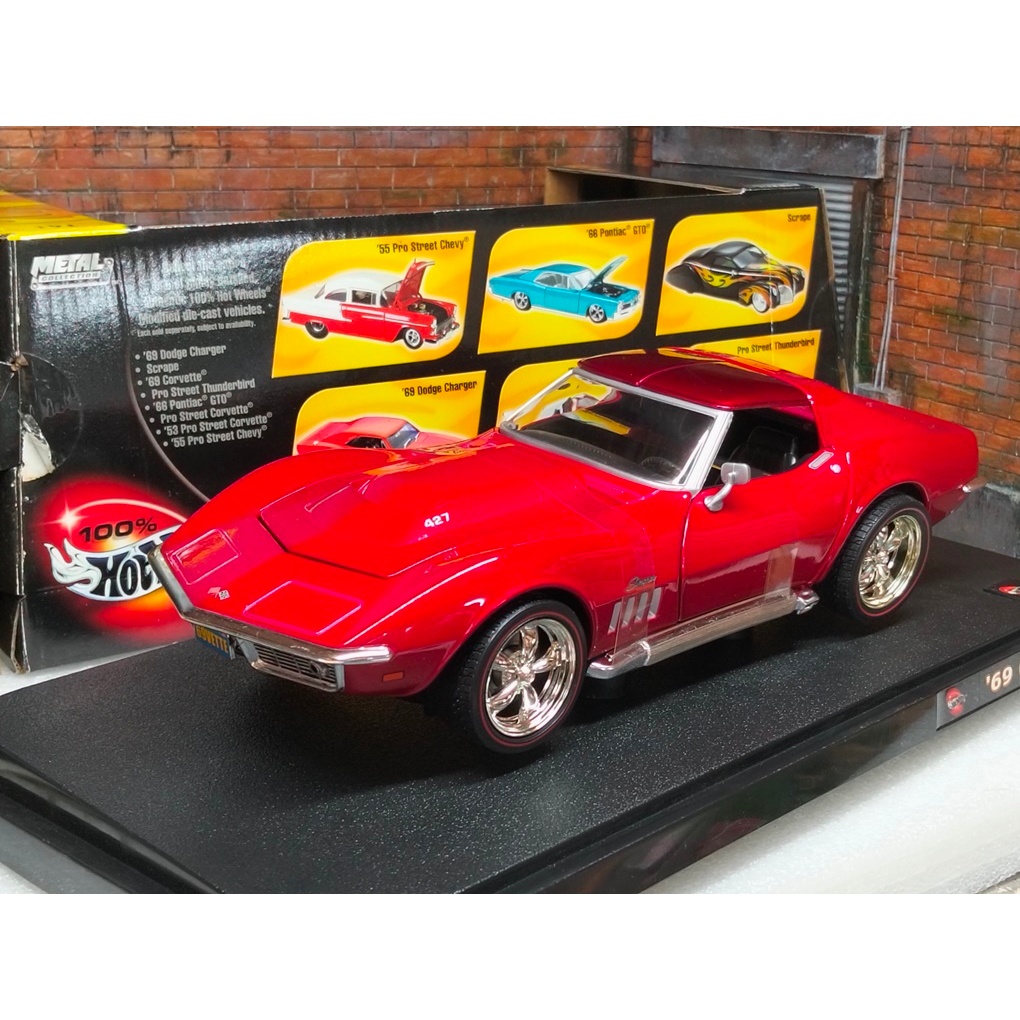 โมเดลรถCorvette427 1/18 โมเดลรถCorvetteC3 * มือสอง * โมเดลรถ Chevrolet Corvette 427 C3 1969 1:18 Hot