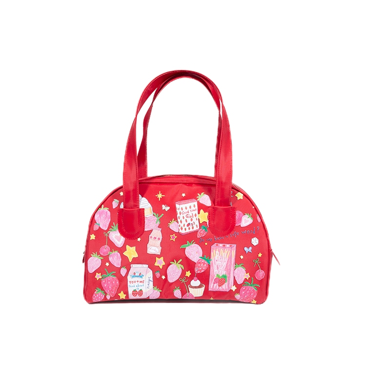 NAIYC 🍓 Strawberry Kisses Red Bag กระเป๋าสะพายไหล่แดงลายสตรอว์เบอร์รี - รูปที่ 3