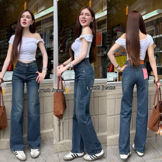 กางเกงยีนส์กระบอกกลางผ้ายืดน้อย ดีเทลกระเป๋าเว้าด้านหน้า ทรงสวย ใส่สบาย
