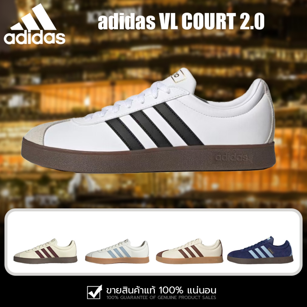 【100% ของแท้‼️】รองเท้า Casual adidas VL Court 2.0 T รุ่น: JR8308/ID6016/ID6015/JH5063/JH5062 สำหรับผ