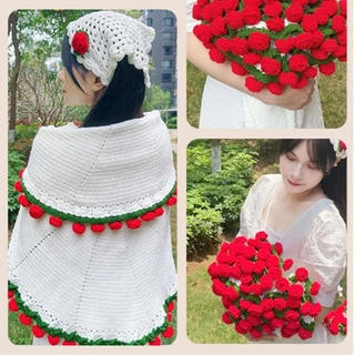 ผ้าห่มช่อกุหลาบ สินค้าสำเร็จรูป size: 60/80/110/160cm ของขวัญวันวาเลนไทน์