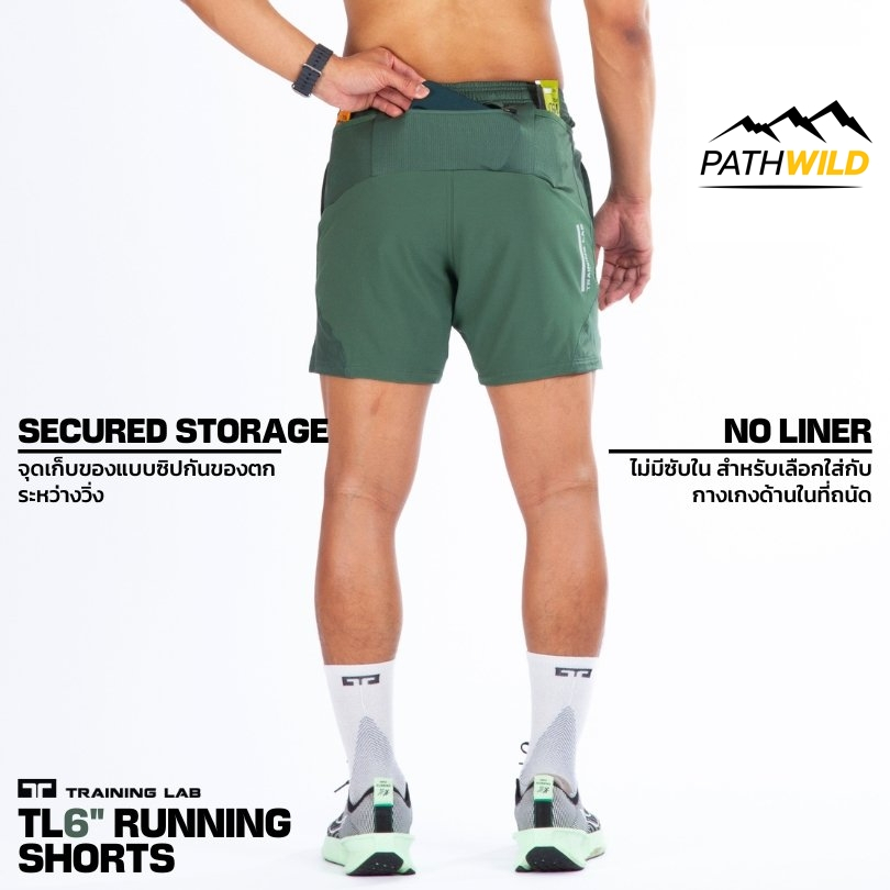 Training LAB TL Running Shorts (6”) 2.0 กางเกงวิ่งขาสั้น ผู้ชาย รุ่น 6” 2.0 ผ้าแห้งเร็ว น้ำหนักเบา ระบายอากาศดี