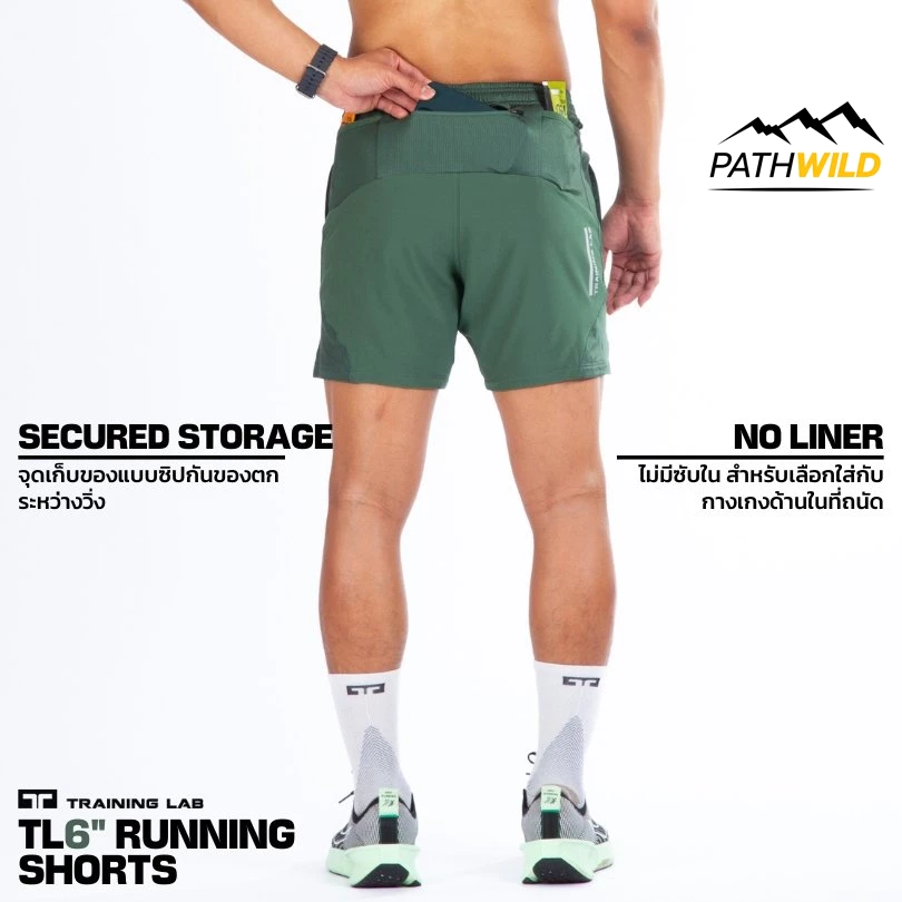 Training LAB TL Running Shorts (6”) 2.0 กางเกงวิ่งขาสั้น ผู้ชาย รุ่น 6” 2.0 ผ้าแห้งเร็ว น้ำหนักเบา ระบายอากาศดี
