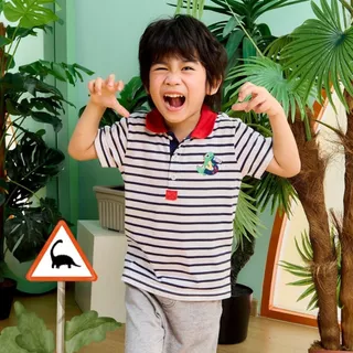 e'clat เสื้อโปโลเด็ก เสื้อเด็กผู้ชาย 1-6ปี ลายริ้ว งานปัก เนื้อผ้าเจอร์ซี่ 100%cotton ผ้ายืด เนื้อนิ่ม 9134
