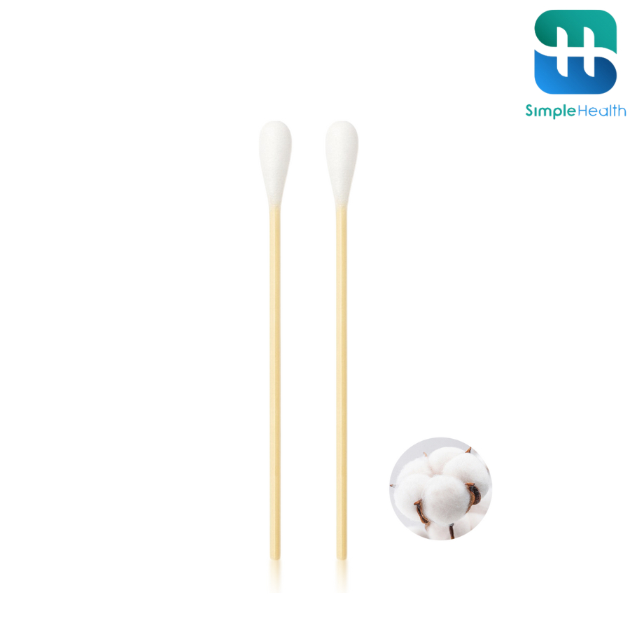 Simple Healthcare ไม้พันสำลี 5 แพ็ค ไม้พันสำลีสำหรับทำแผล sterile wooden stick ถูกสุขอนามัย ปลอดเชื้อ