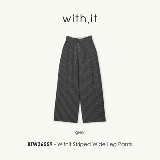 Withit Striped Wide Leg Pants กางเกงขายาวลายทาง - BTW36559