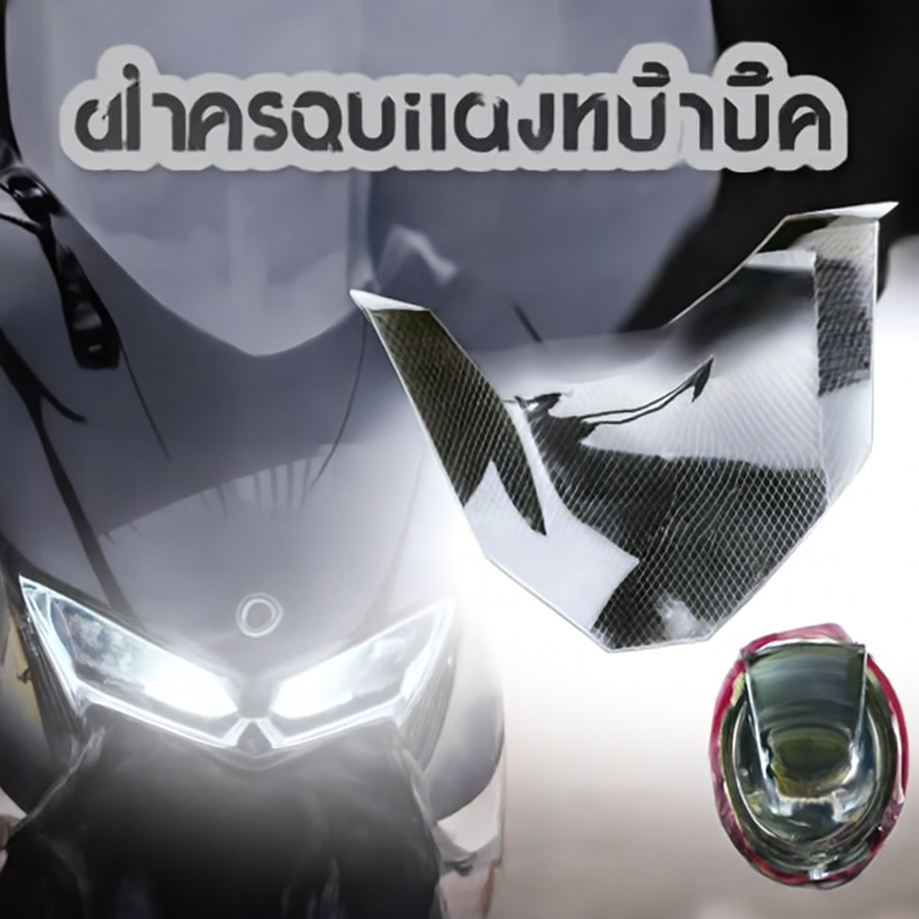 คิ้วไฟหน้า คิ้วหน้า PCX 160 งาน ABS ลายคาร์บอน PCX-160 ปี2025คิ้วV ครอบไฟหน้า PCX-160 ปี21 คิ้ว pcx1
