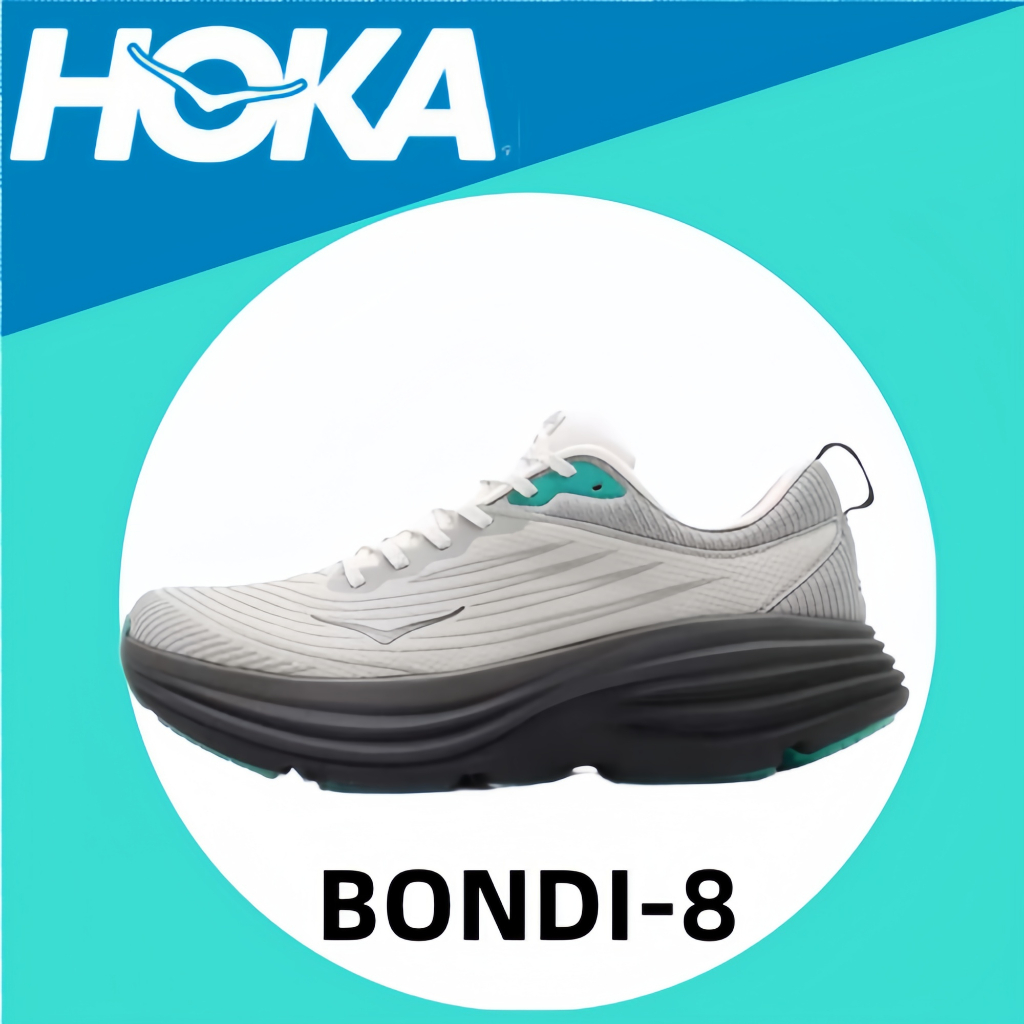 🔥100 % เป็นของแท้ 🔥 HOKA ONE ONE Bondi 8  1150918-HRM Casual shoes Running shoes Sports shoes