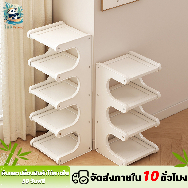 【จัดส่งภายใน 2 ชั่วโมง】ชั้นวางรองเท้า ชั้นวางไม้ ชั้นเก็บของ กันความชื้นกันน้ำ ทนทาน ราคา ถูกที่สุด ดีลบีเคเค