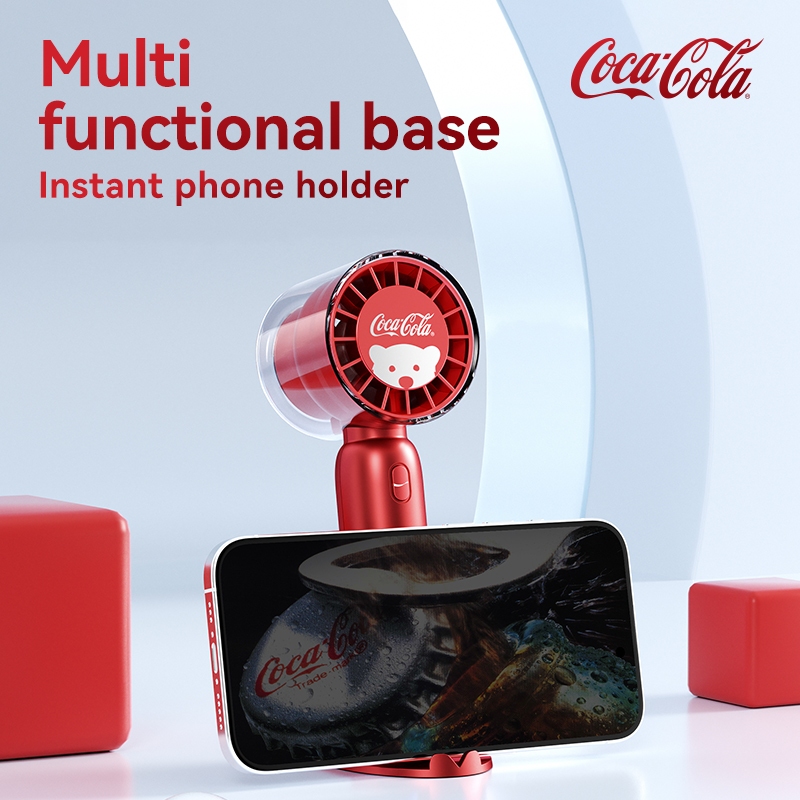 พัดลม USB แบบชาร์จไฟได้แบบพกพา Coca-Cola C10 พร้อมระบบ 5 Gears ลมแรง เงียบเป็นพิเศษ อายุการใช้งานแบตเตอรี่ยาวนาน - รูปที่ 4