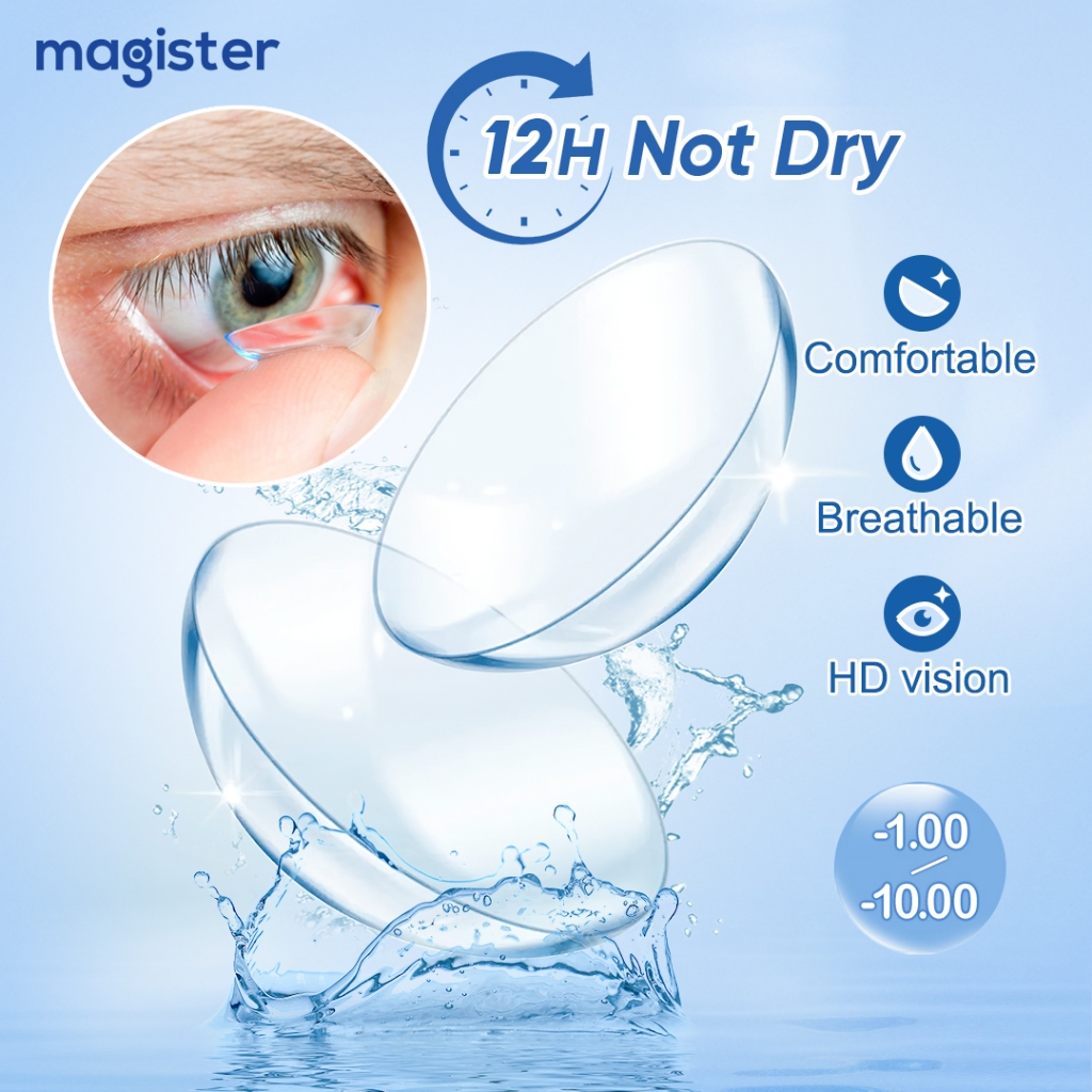 【-100° ถึง-1000°】Magister & Realcon สายตาสั้น คอนแทคเลนส์ Mini Clear Lens เลนส์ใส ใส่สบาย เลนส์กรองแ