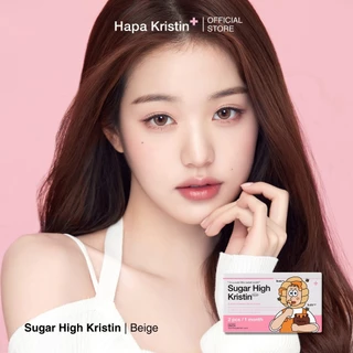 HapaKristin คอนแทคเลนส์ รายเดือน รุ่น Sugar High Kristin สี Beige (2pcs/box) มีค่าสายตา Contact Lens