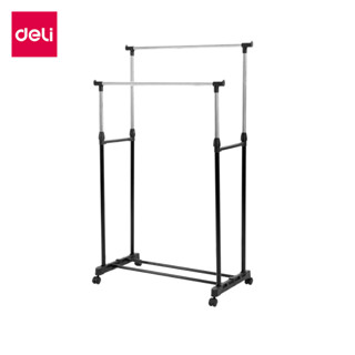 Deli ราวแขวนเสื้อผ้า ราวตากผ้า ที่แขวนผ้า สแตนเลสแข็งแรง ทนท…