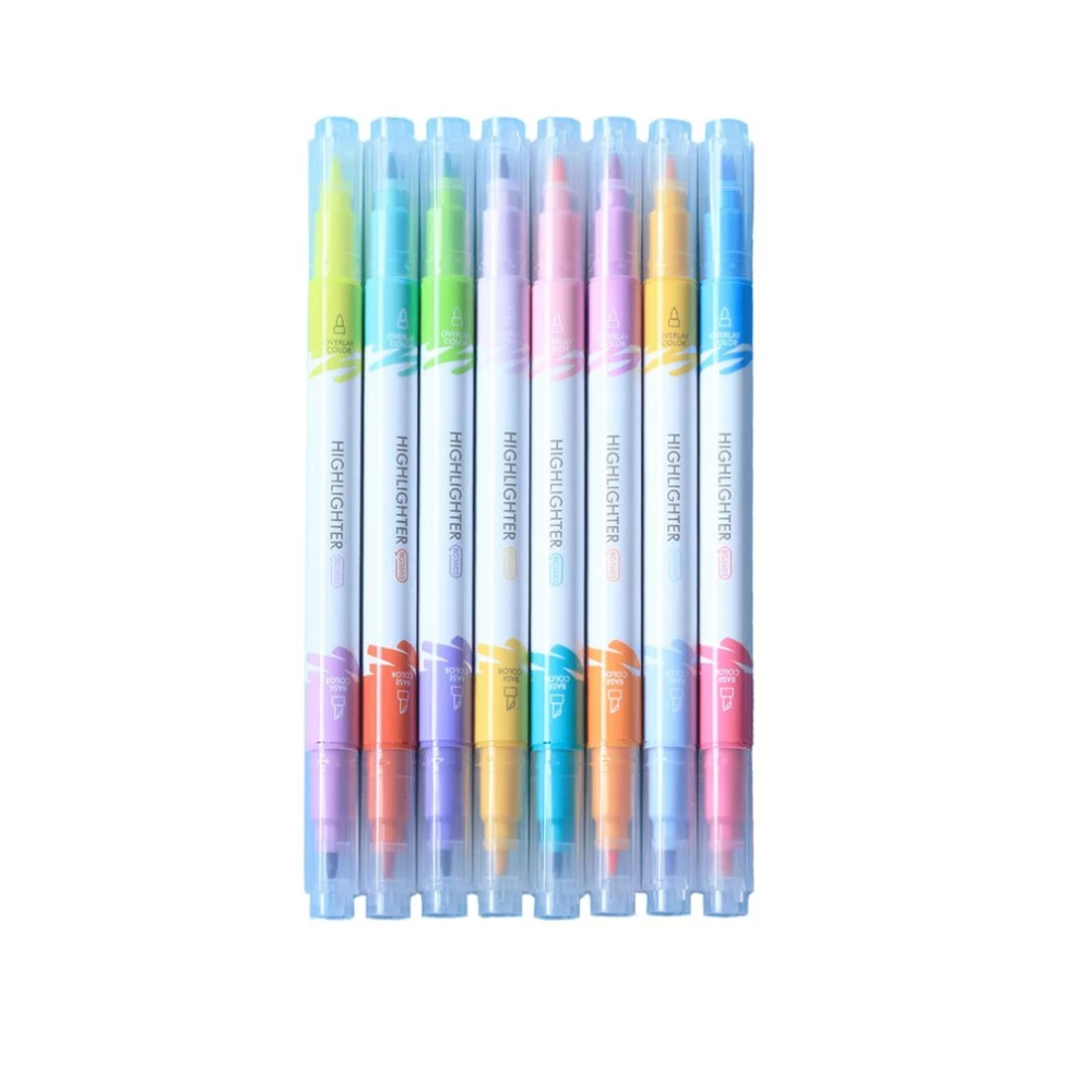 Bantex ปากกาเน้นข้อความ แพ็ค 6 แท่ง ปากกา ไฮไลท์ ปากกาไฮไลท์ 2 ด้านหลากสี สีนีออน พาสเทล อุปกรณ์การเ