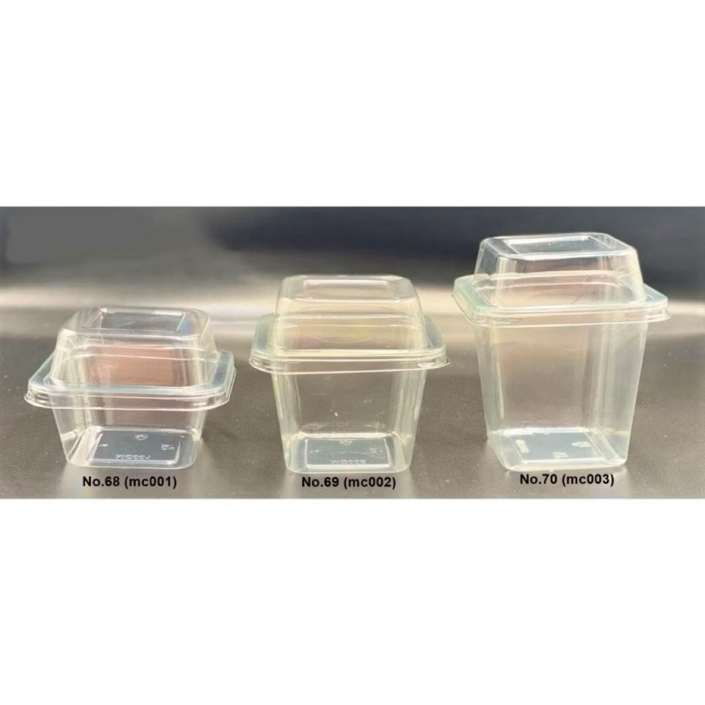 กล่องใส่ขนม MC001,MC002,MC003 ถัง68,69,70 แพ็คละ 50ชุด (ถ้วยพร้อมฝา)