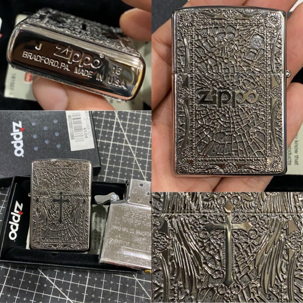Zippo ไฟแช็ก ซิปโป้ รุ่น 3628634 ลายจากญี่ปุ่น งานเก่า ของแท้100%