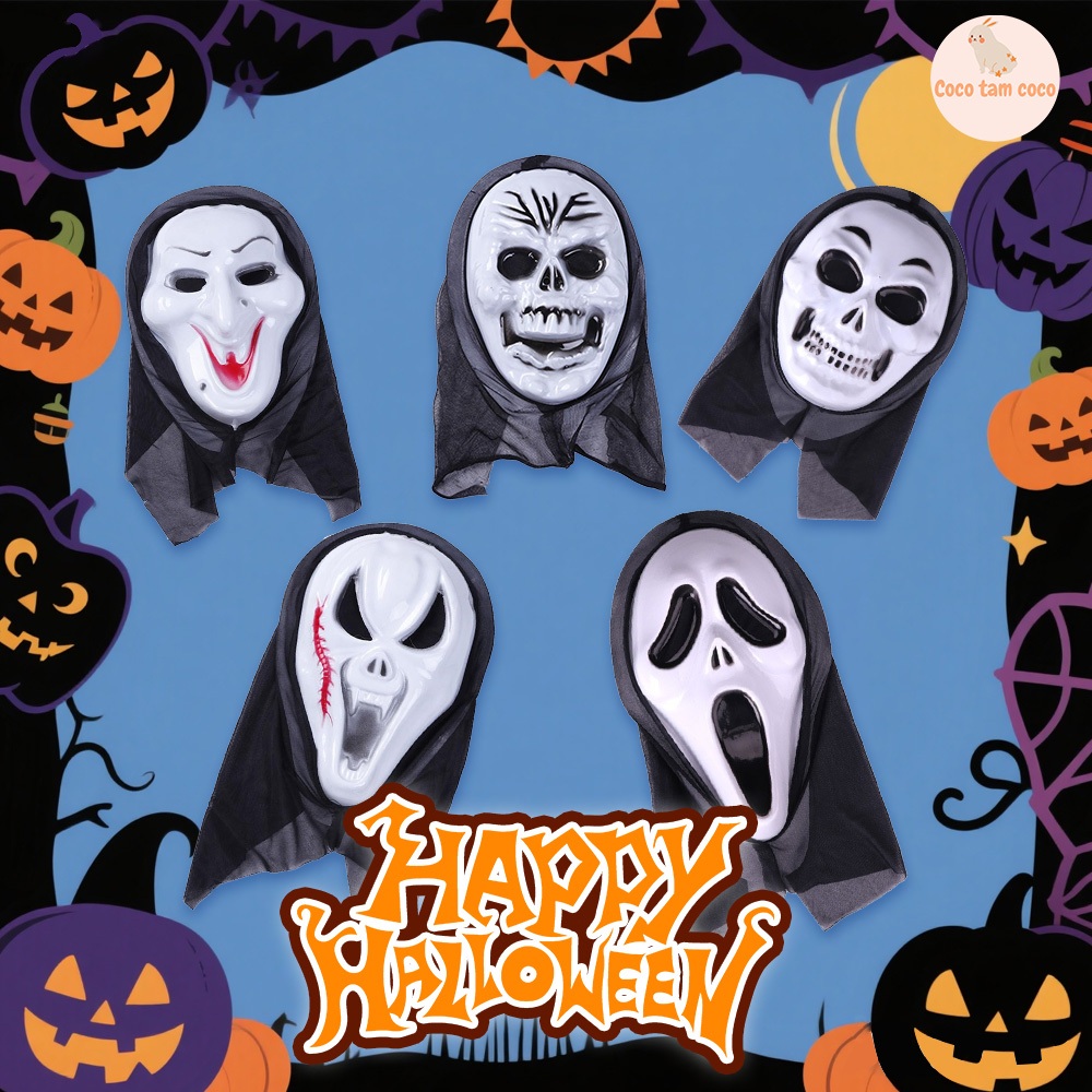 หน้ากากหลอนวันฮาโลวีน หน้ากากหวีดสยอง หวีดสยอง สยองขวัญ scream หน้ากากผีปาร์ตี้ แนวตลก สําหรับปาร์ตี