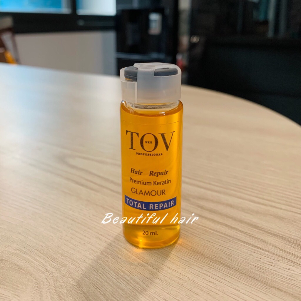 TOV เชื่อมพันธเเกนผมขนาด 20 ml. ผสมทรีทเม้นท์ ผงฟอก ครีมยืด ดัด เพื่อถนอมโครงสร้างเเกนผมให้เเข็งเเรง