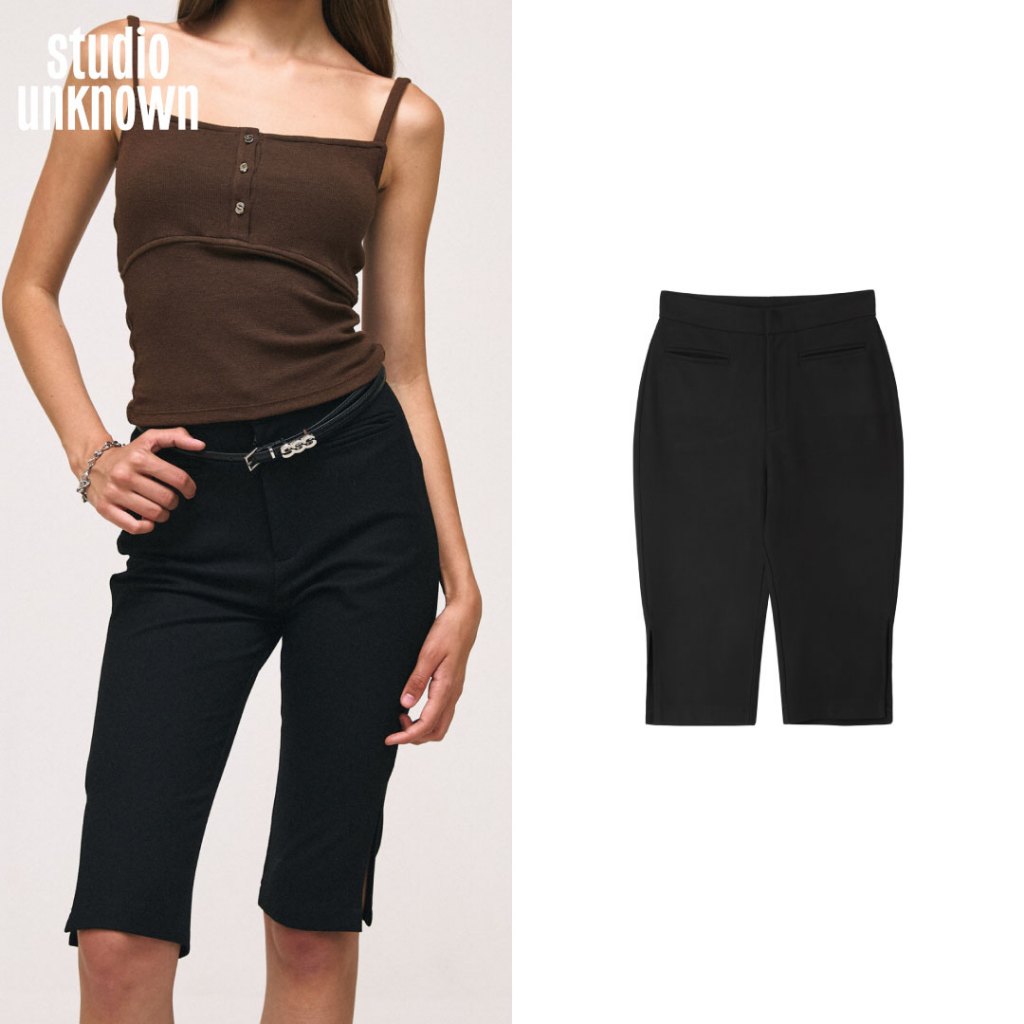 STUDIO UNKNOWN - Mani Capri Pants กางเกง 4 ส่วนผ่าด้านข้าง