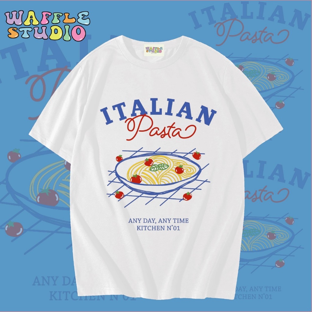 [ ส่งฟรี 🔥 ] WS1879 เสื้อยืดโอเวอร์ไซส์ ผ้าคอตตอน 100% เสื้อยืดเกาหลี เสื้อยืด  WAFFLE STUDIO