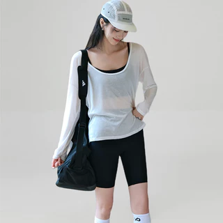 GymHub เสื้อโยคะสตรี แบบหลวม ช่วยพรางหุ่น เสื้อยืดสำหรับออกกำลังกาย เสื้อคลุมสำหรับวิ่ง ออกกำลังกาย แขนยาว