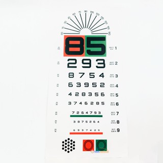 [พร้อมส่ง🇹🇭] แผ่นป้ายวัดสายตามองไกล ระยะ 6m (พิมพ์บนกระดาษ อ…