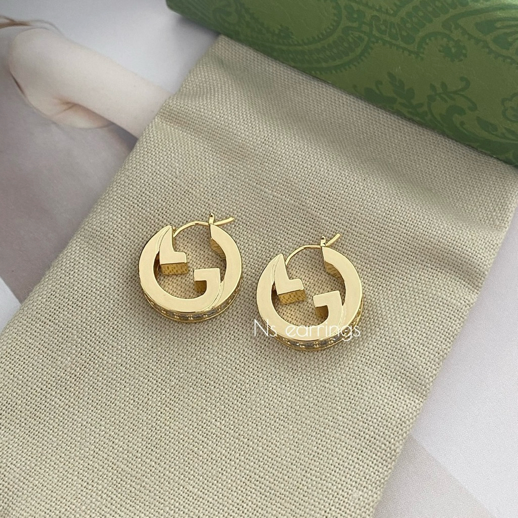 NS.EARRINGS | NS0821 - G Blondie crystal mini earrings - รูปที่ 2
