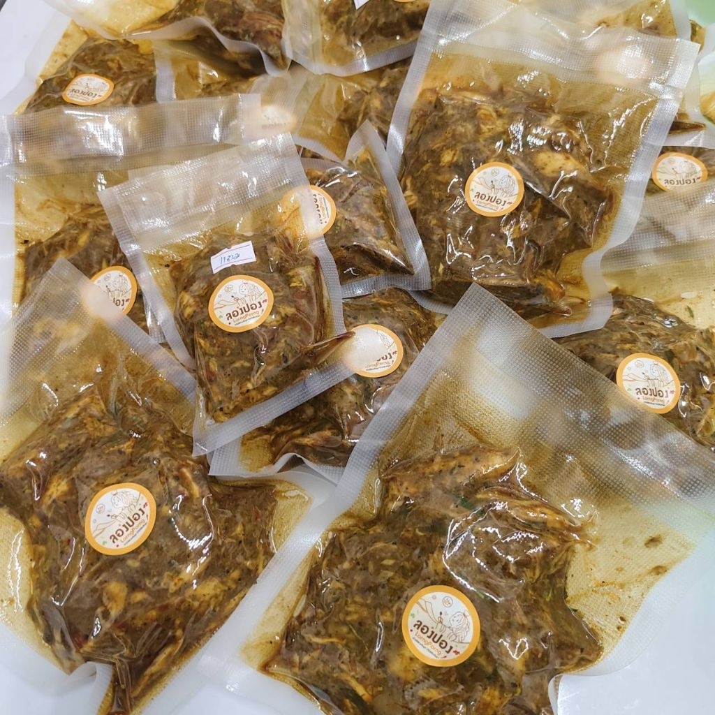 พร้อมส่ง เซต​ละ​ ​5 ถุง​​ ​ไตปลาคั่วแห้ง ถุงละ​ 50 กรัม  เน้นปลา เครื่องแกงเข้ม รสเผ็ดลงตัว ไม่มีสารกันบูด ไม่ใส่กัญชา