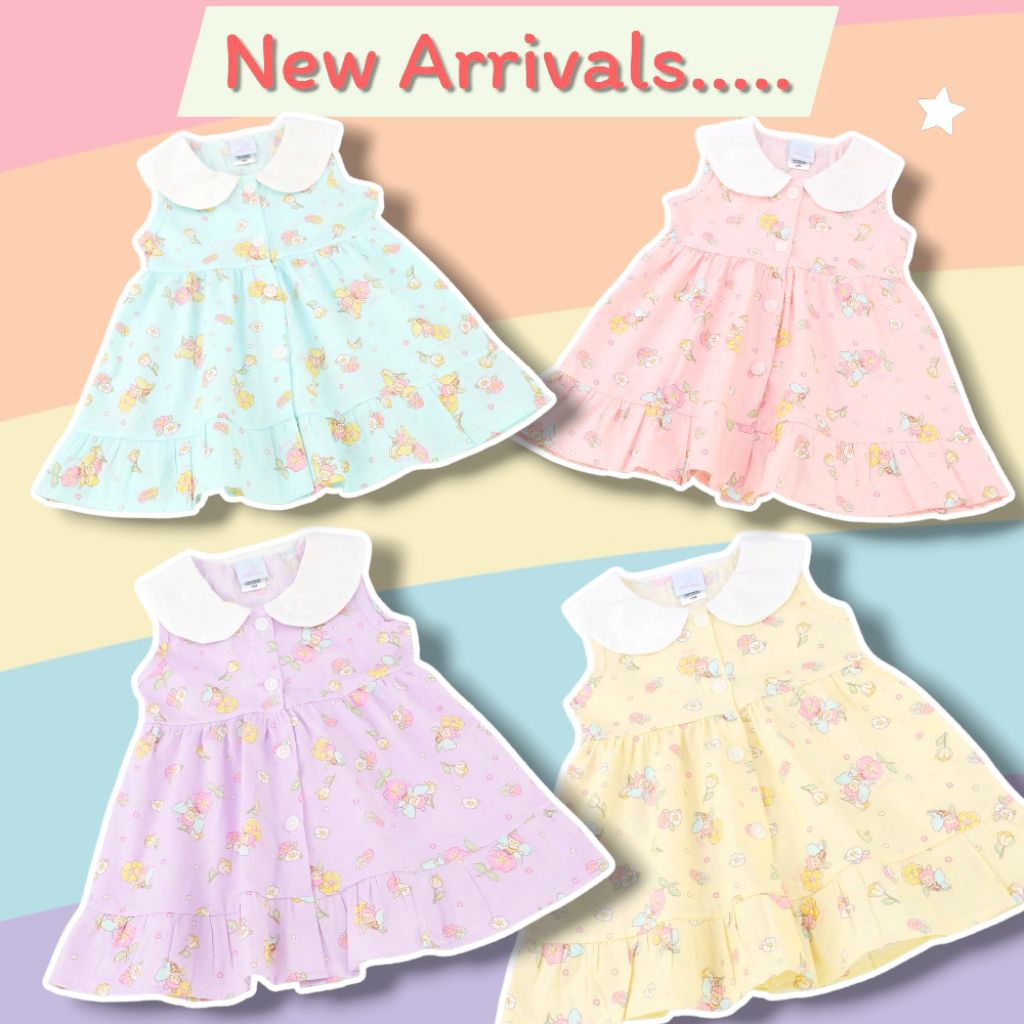 #111🌈ชุดเดรสBnoแบบใหม่ พร้อมส่ง ไซส์ 12m 18m 24m  3t 4t 5t