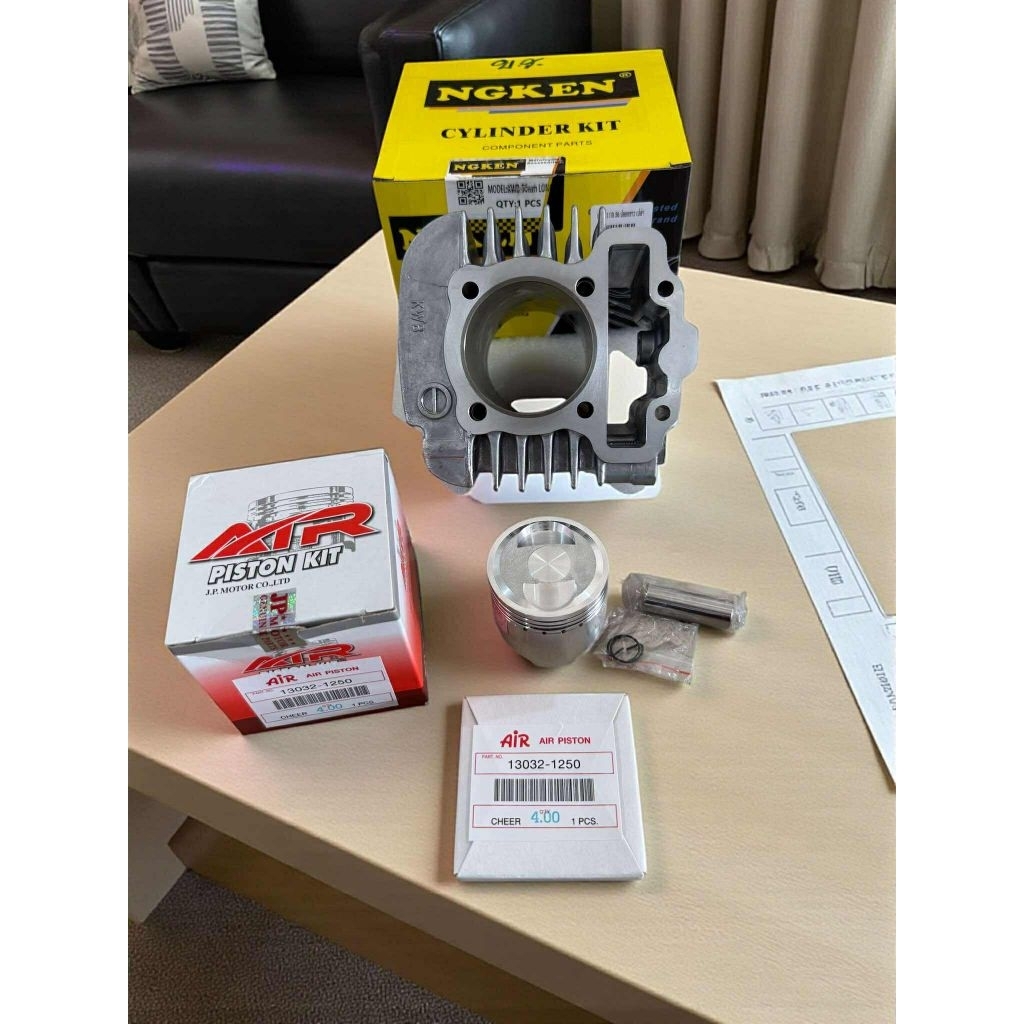 เสื้อพร้อมลูกW110iKWBลูกเชียร์53-59มิลสลัก13มิลหลบ2วาล์ว,4วาล์วใส่รถW110iปี2009-2020 อะไหล่มอไซค์สิน