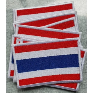‎อาร์มธงชาติไทย อาร์มปัก ขนาดกว้าง*สูง 7.5×5 ซม แบบนำไปเย็บ/ตีนตุ๊กแก/ครบชุด พร้อมส่ง