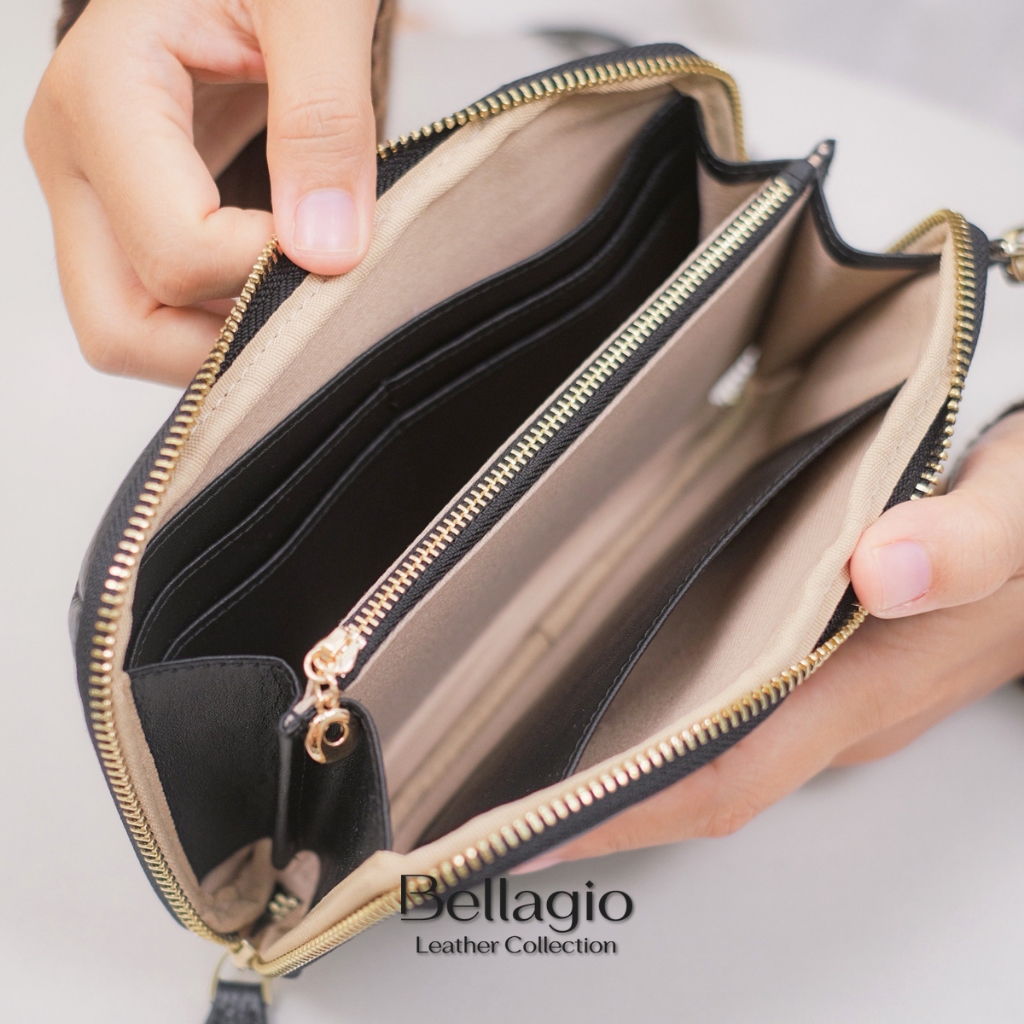Bellagio รุ่น Kimber Phone Bag กระเป๋าใส่โทรศัพท์หนังวัวแท้ Crossbody เอนกประสงค์ สวยครบจบในใบเดียว ราคา ถูกที่สุด ดีลบีเคเค แกลเลอรีภาพที่ 6