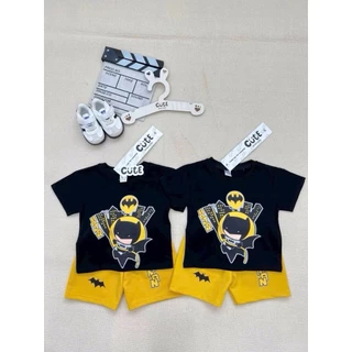 ฺBB123 ฮีโร่ตัวน้อยพร้อมลุย! Set เสื้อ+กางเกง ลายแบทแมน ใส่แล้วหล่อ เท่ น่ารักสุดๆ
