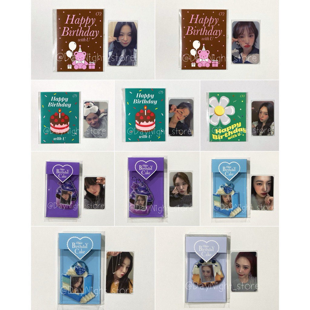 [อ่านก่อน]พร้อมส่ง🔅- ส่งต่อ Birthday Card , Mini Cake Holder Red Velvet Irene Seulgi Wendy Joy Yeri