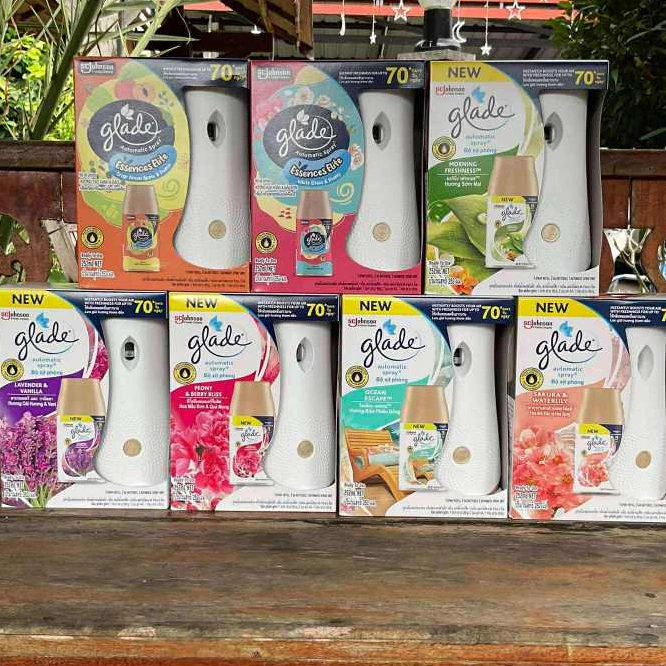 เกลดออโตเมติกสเปรปรับอากาศอัตโนมัติ 3in1 gladeautomatic sprey airfreshner 269ml.(เครื่อง+ถ่าน+รีฟิล)